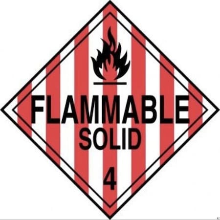 Accuform DOT PLACARD HAZARD CLASS 4  MPL401VP100 MPL401VP100